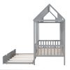 Children's Twin House Trundle Bed