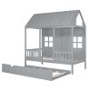 Children's Twin House Trundle Bed