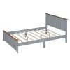 Full Size Platform Bed w/ Rectangular Headboard and Footboard