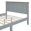 Full Size Platform Bed w/ Rectangular Headboard and Footboard