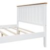 Queen Size Wood Platform Vintage Simple Bed Frame