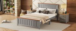 Full Size Platform Bed w/ Rectangular Headboard and Footboard