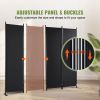 VEVOR 4 Panel Fabric Partition Room Dividers for Office, Bedroom, Dining Room, Study