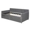 Twin Size Upholstered Daybed with Drawers