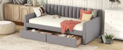 Twin Size Upholstered Daybed with Drawers