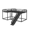 Full and Twin Size L-Shaped Bunk Bed