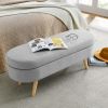 Oval Ottoman Storage Bench