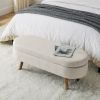 Oval Ottoman Storage Bench