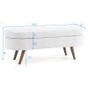 Oval Ottoman Storage Bench