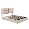 Upholstered Platform Queen Size Bed w/ Storage