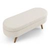 Oval Ottoman Storage Bench