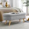 Oval Ottoman Storage Bench