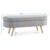 Oval Ottoman Storage Bench