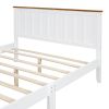 Queen Size Wood Platform Vintage Simple Bed Frame