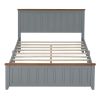 Full Size Platform Bed w/ Rectangular Headboard and Footboard