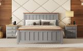 Full Size Platform Bed w/ Rectangular Headboard and Footboard