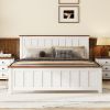 Queen Size Wood Platform Vintage Simple Bed Frame