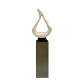 Yoga White Sculpture (Color: Gray Base)