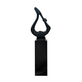 Yoga Black Sculpture (Color: Black Base)